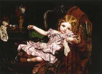 Jeune fille dans un fauteuil, vers 1850